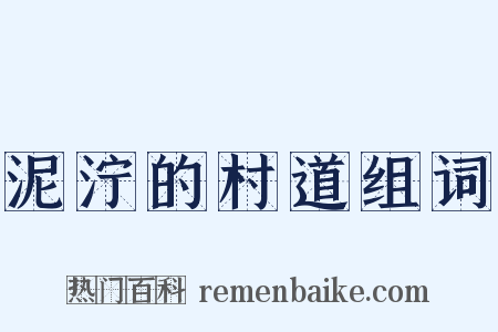 泥泞的村道组词是什么意思的图片